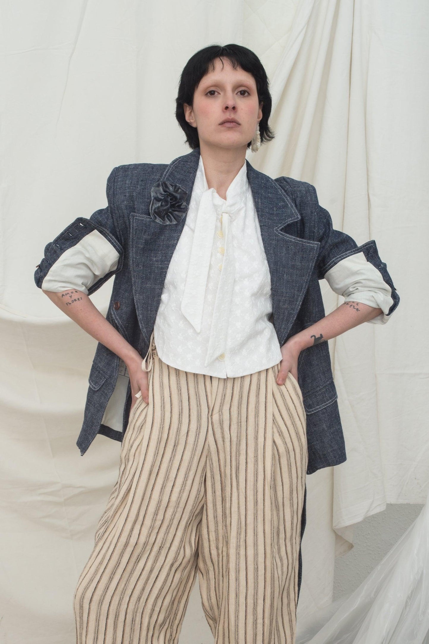 AMA TROUSERS BROWN STRIPES