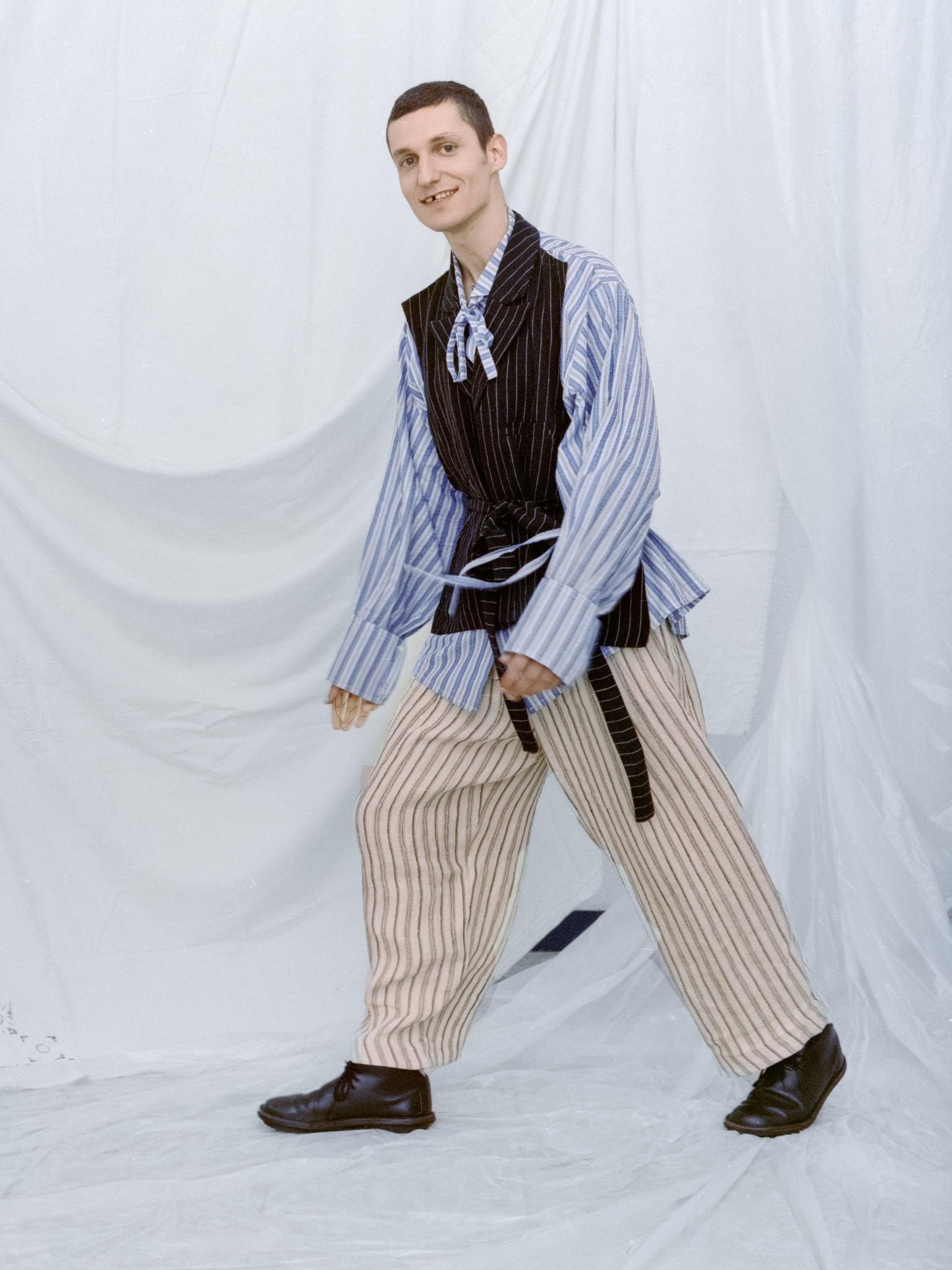 AMA TROUSERS BROWN STRIPES