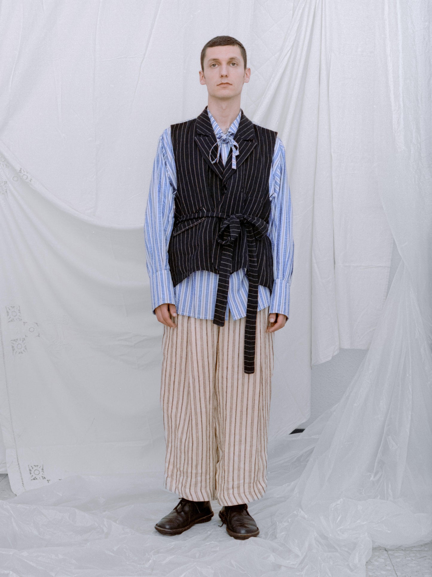 AMA TROUSERS BROWN STRIPES