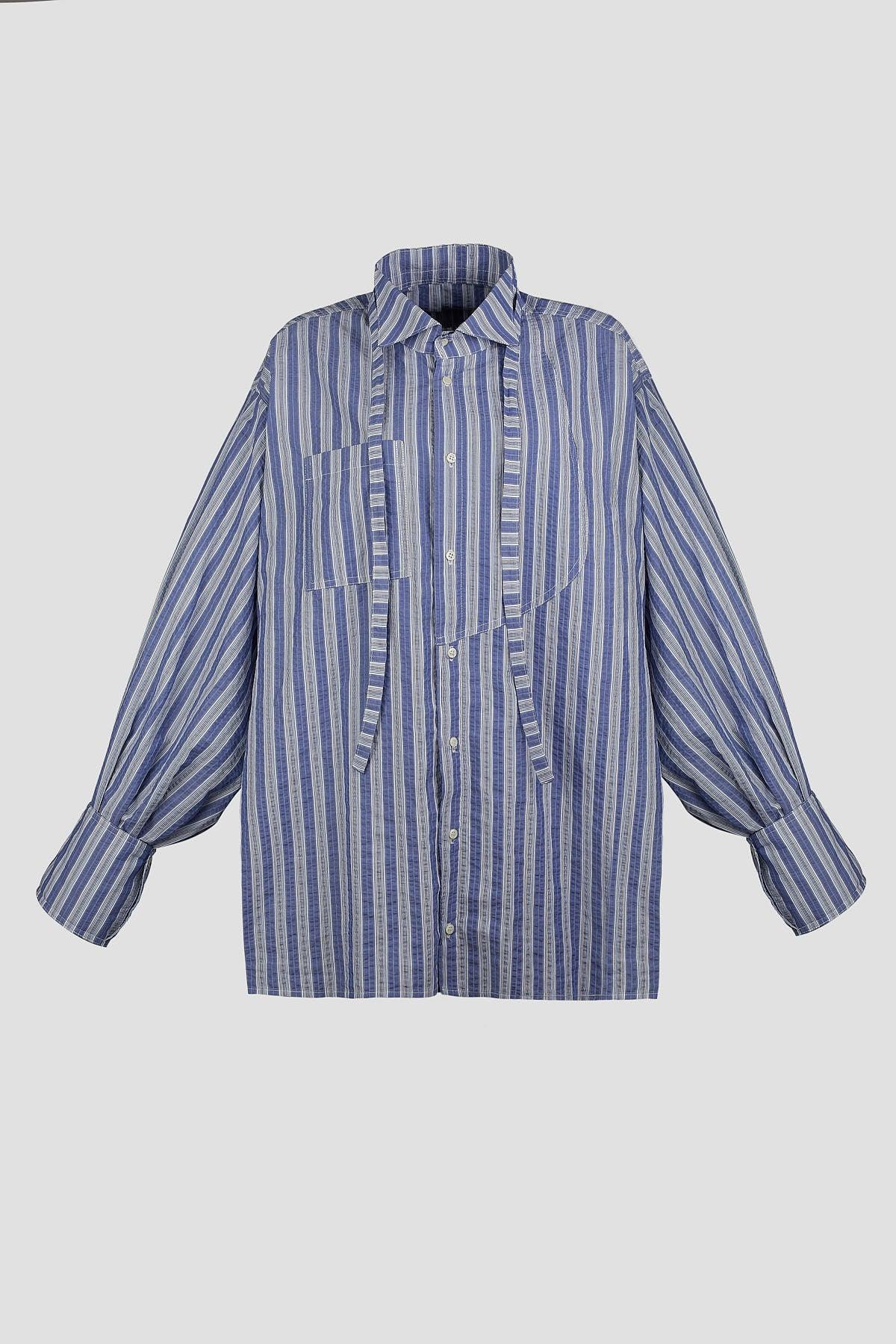 CAMISA AMAMA RAYAS AZULES