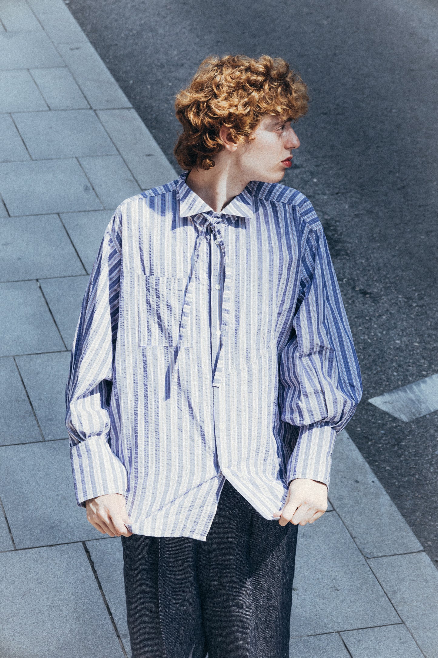 CAMISA AMAMA RAYAS AZULES
