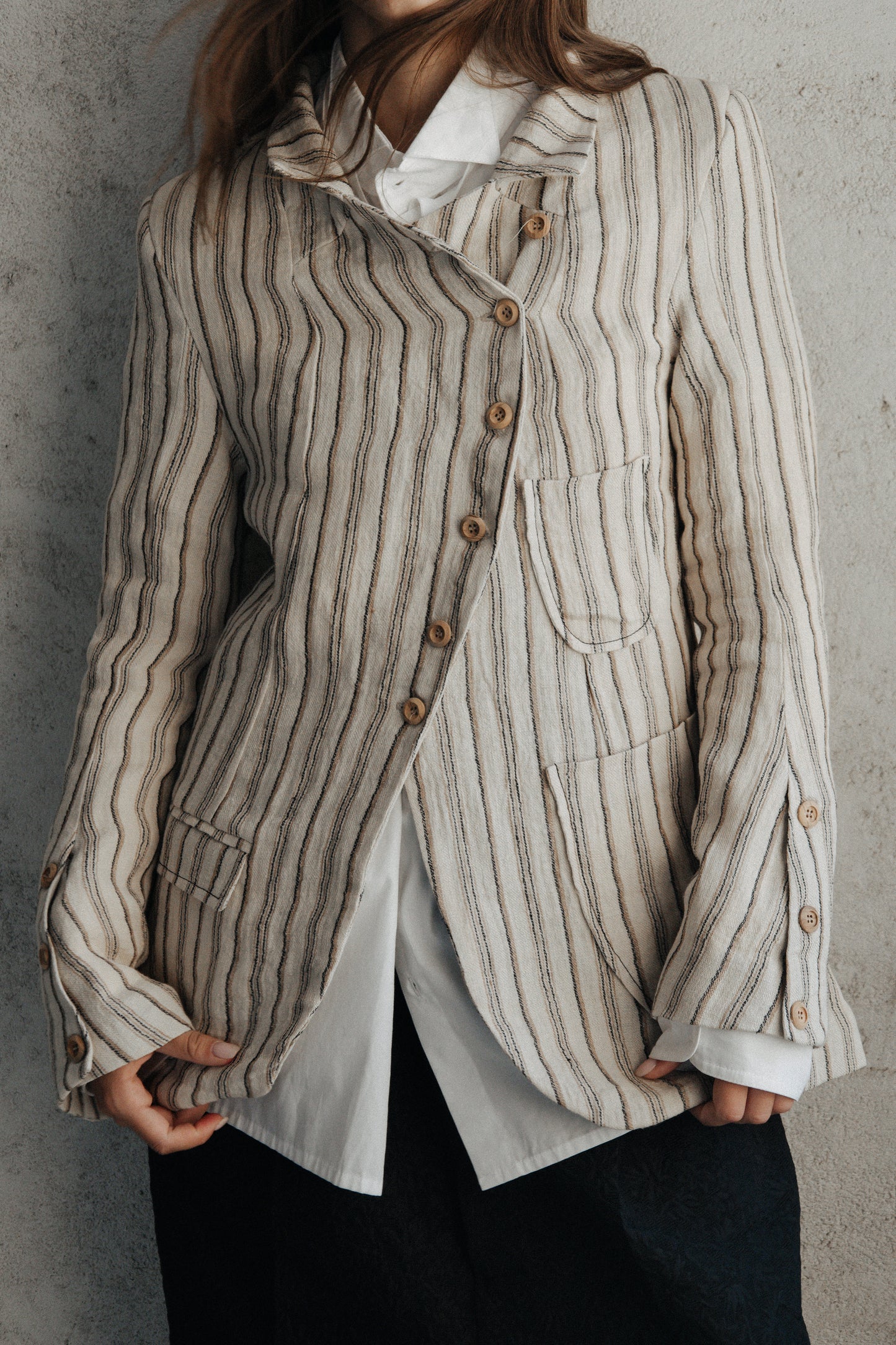 AITITE JACKET BROWN STRIPES