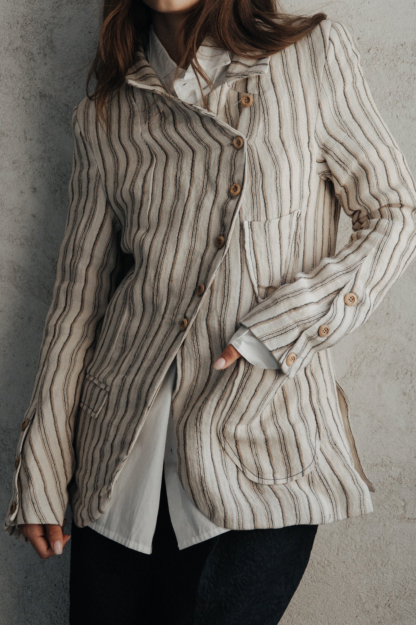 AITITE JACKET BROWN STRIPES