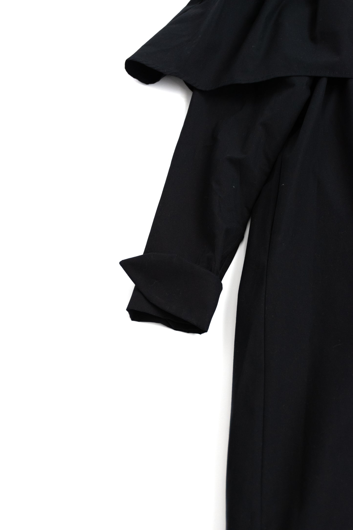 BLACK CAPE DRESS