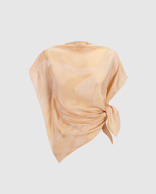 TOP 'PAÑOLETA' DE SEDA AMBERLIGHT