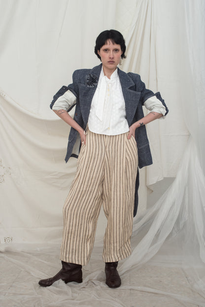 AMA TROUSERS BROWN STRIPES