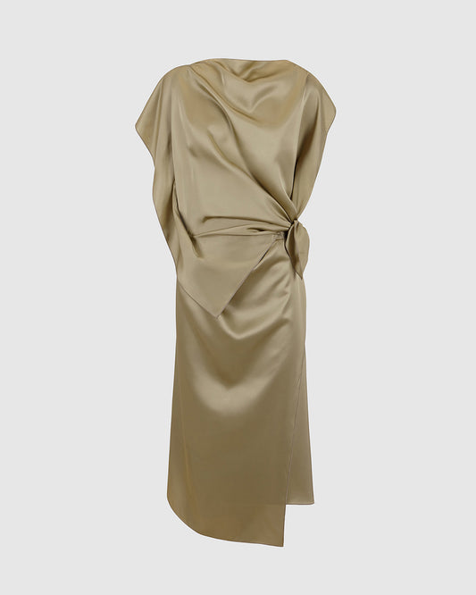 ‘PAÑOLETA’ DRESS - OLIVE GREEN VISCOSE