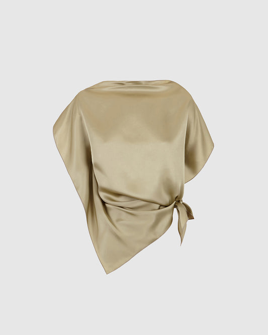 ‘PAÑOLETA’ TOP - OLIVE GREEN VISCOSE