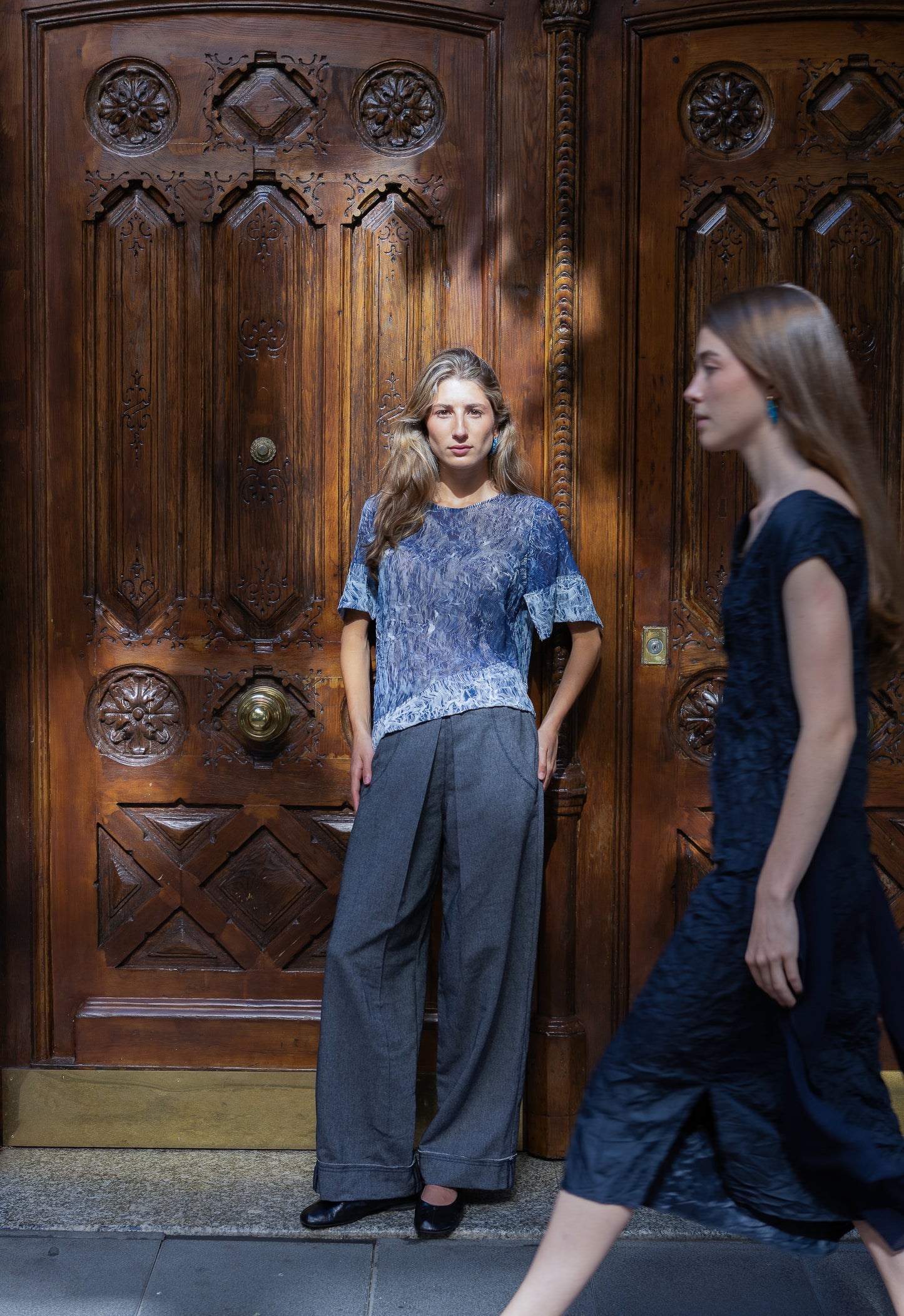 OPEN pleat shirt