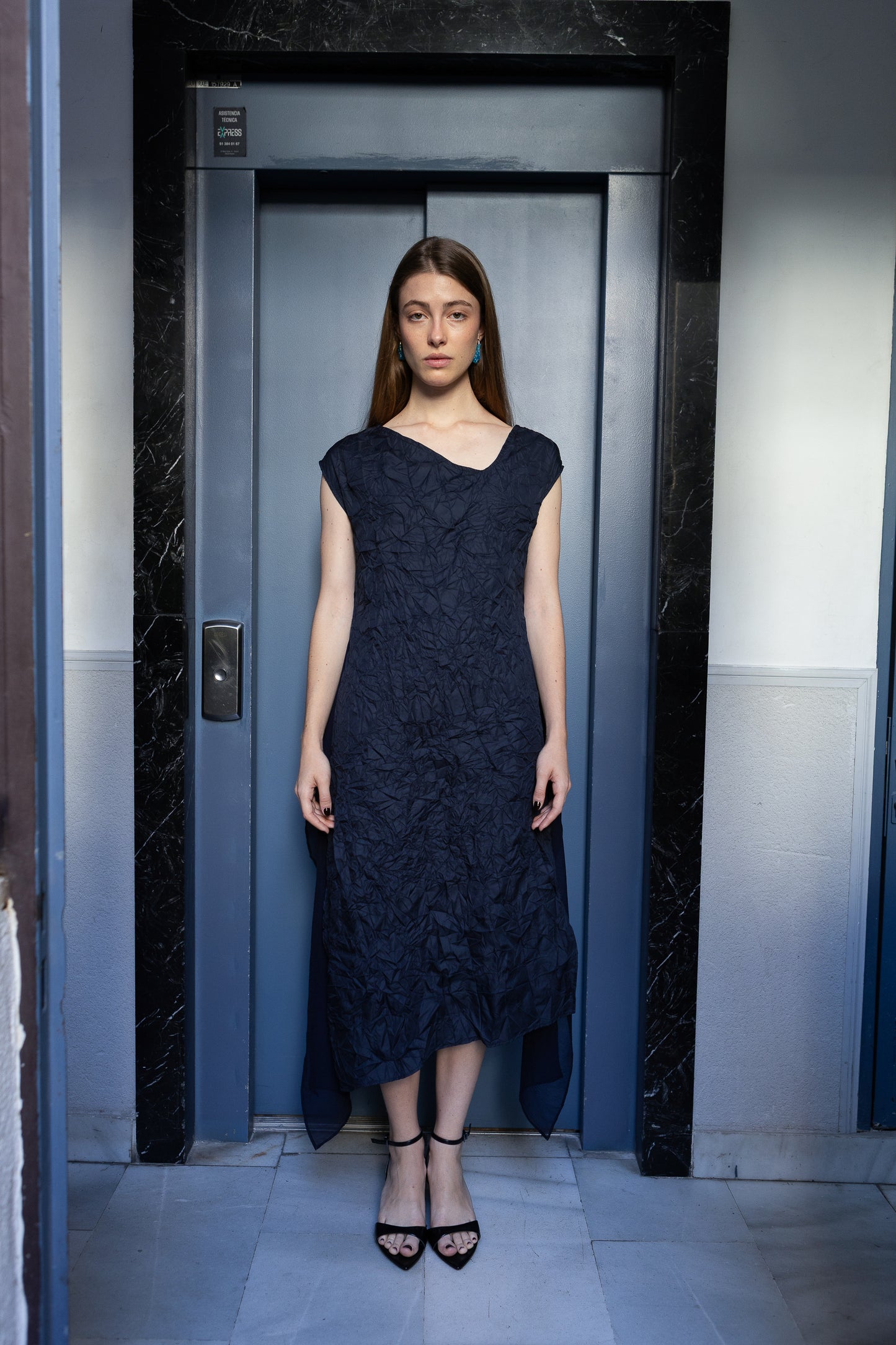WRAP blue dress