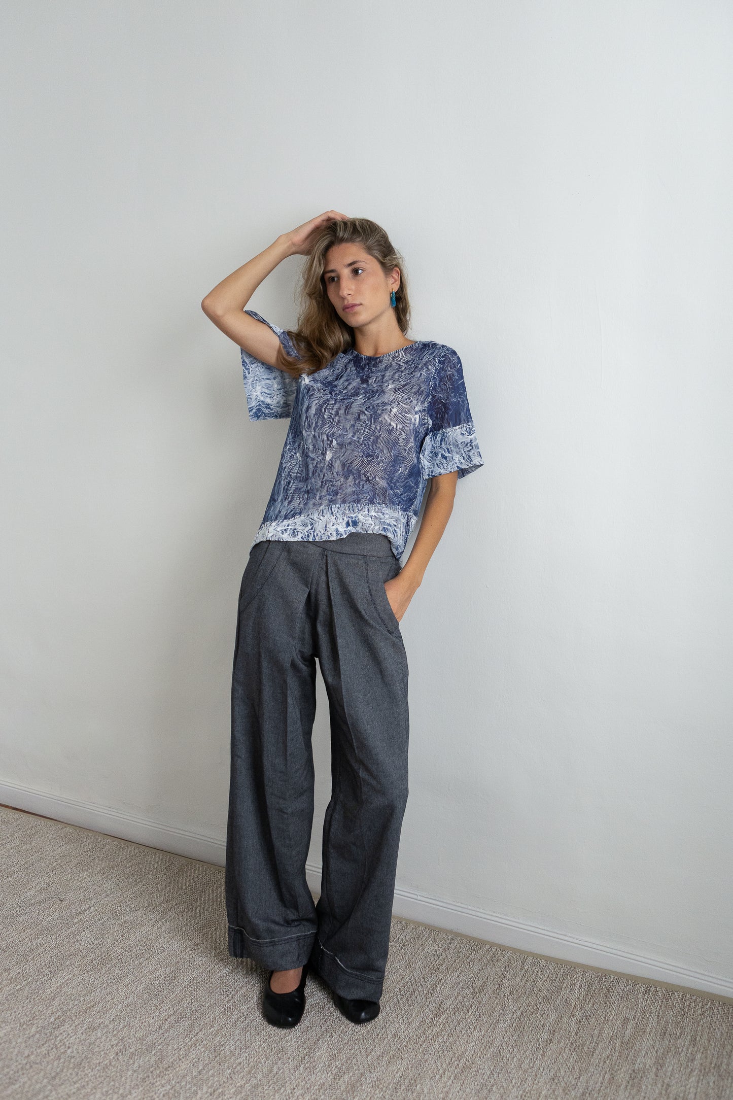 OPEN pleat shirt