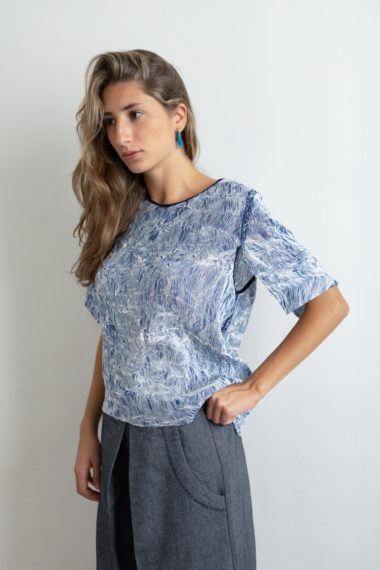 OPEN pleat shirt