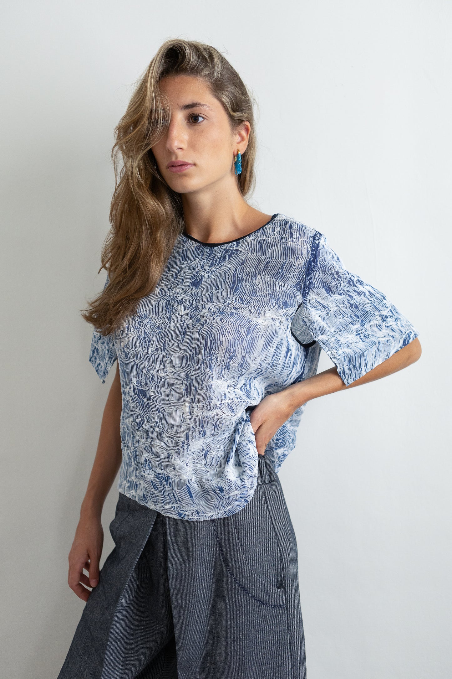 OPEN pleat shirt