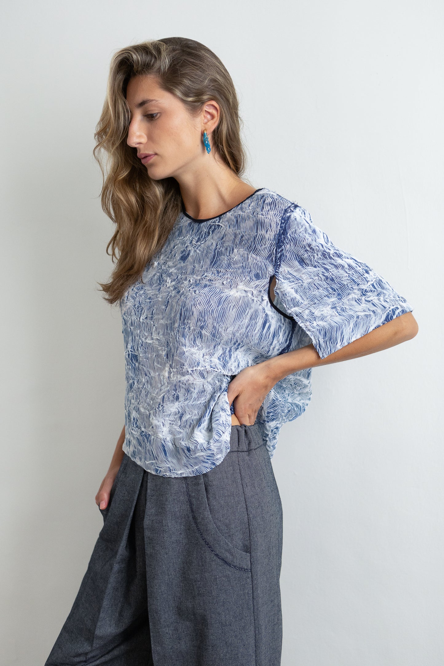 OPEN pleat shirt