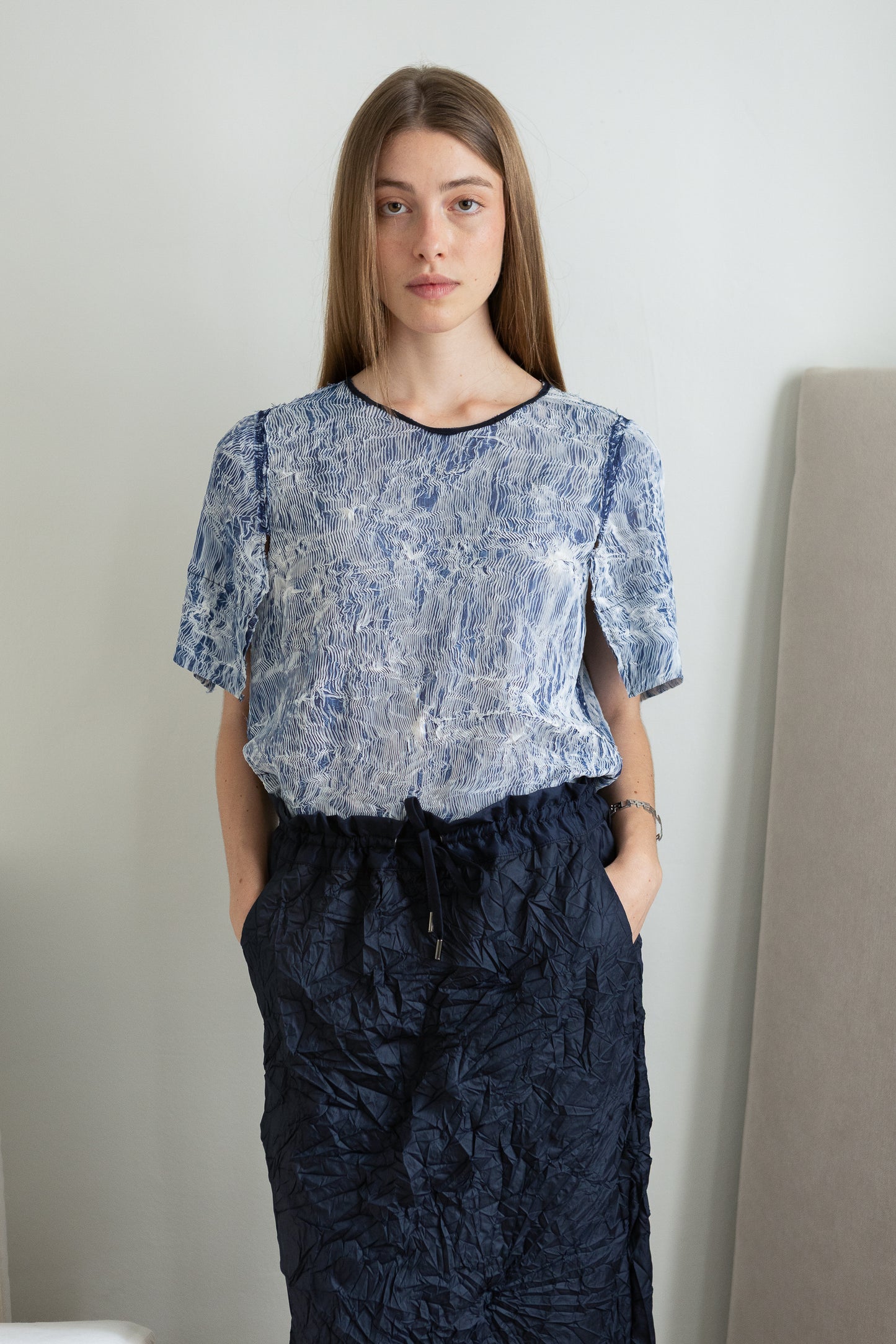 OPEN pleat shirt