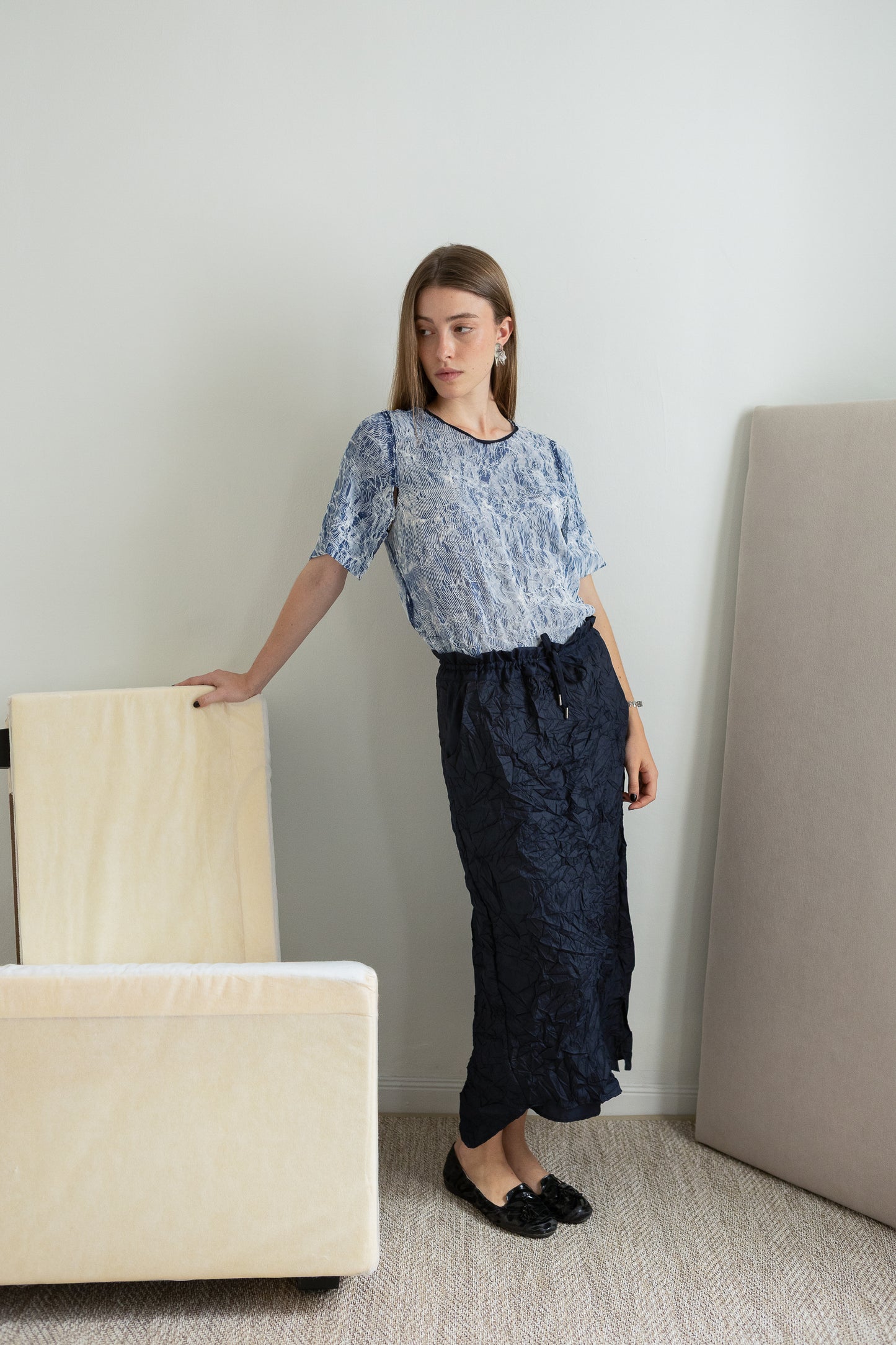 OPEN pleat shirt