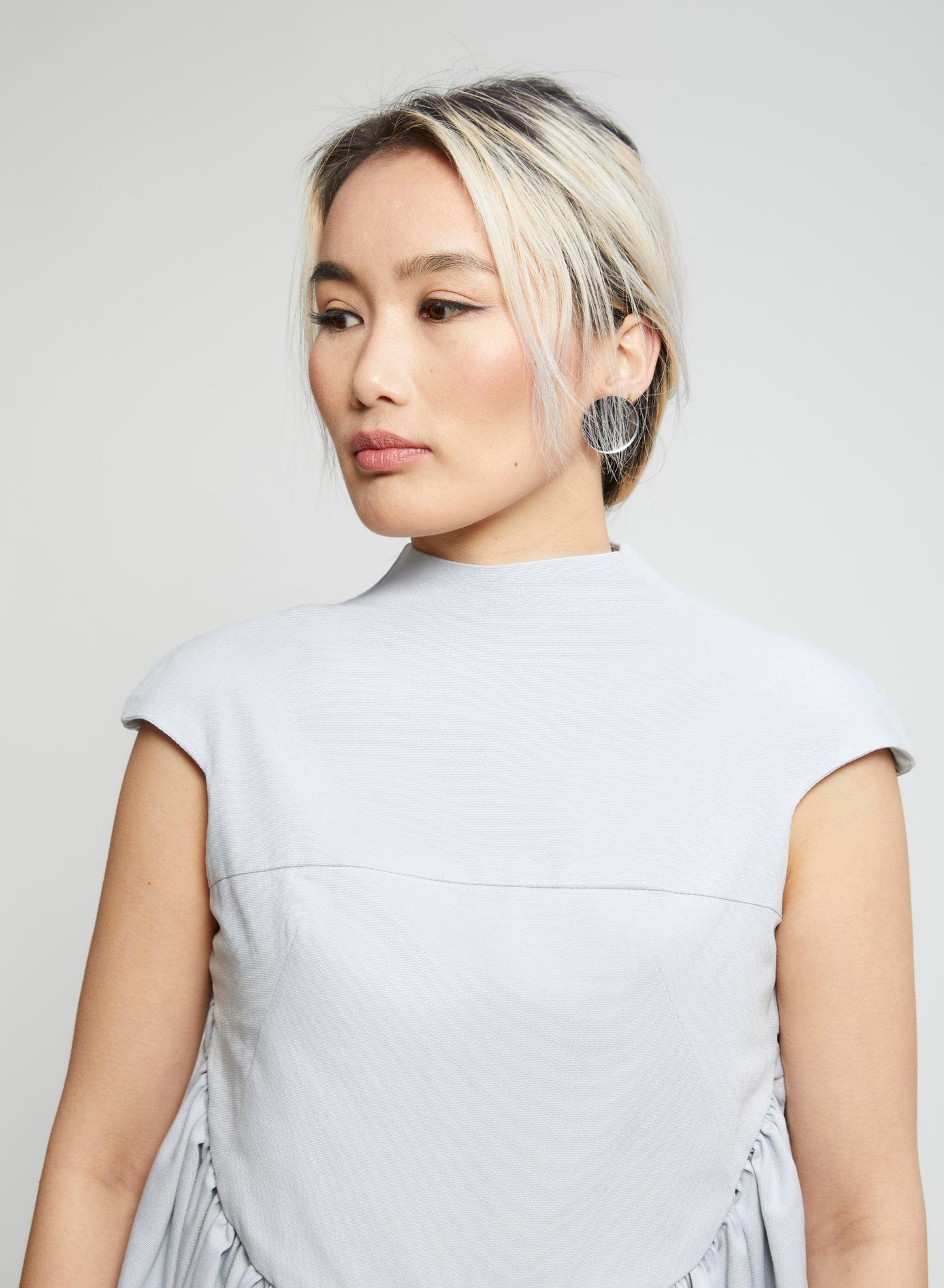 ARTIC BLUE PEPLUM DRESS - BIAAF LAB